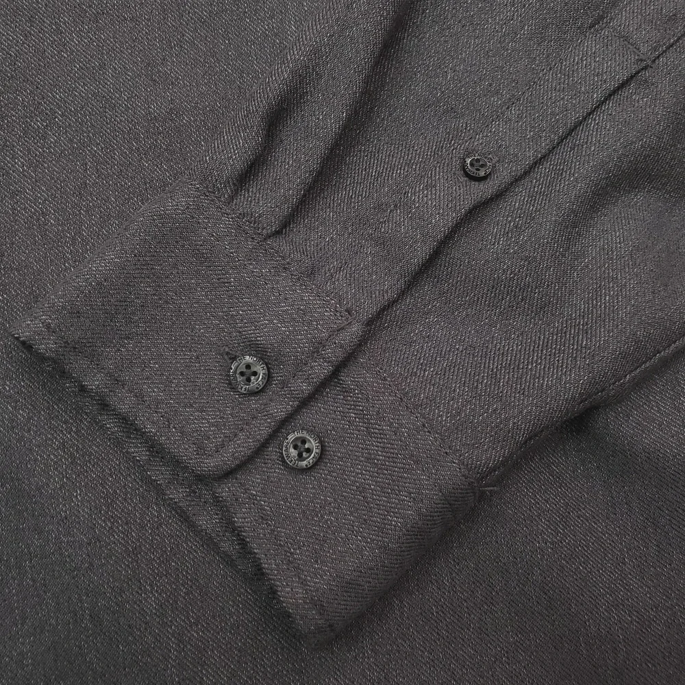 North Face Shirt Mens XL Gray Thermocore Twill Button Down Long Sleeve Outdoor